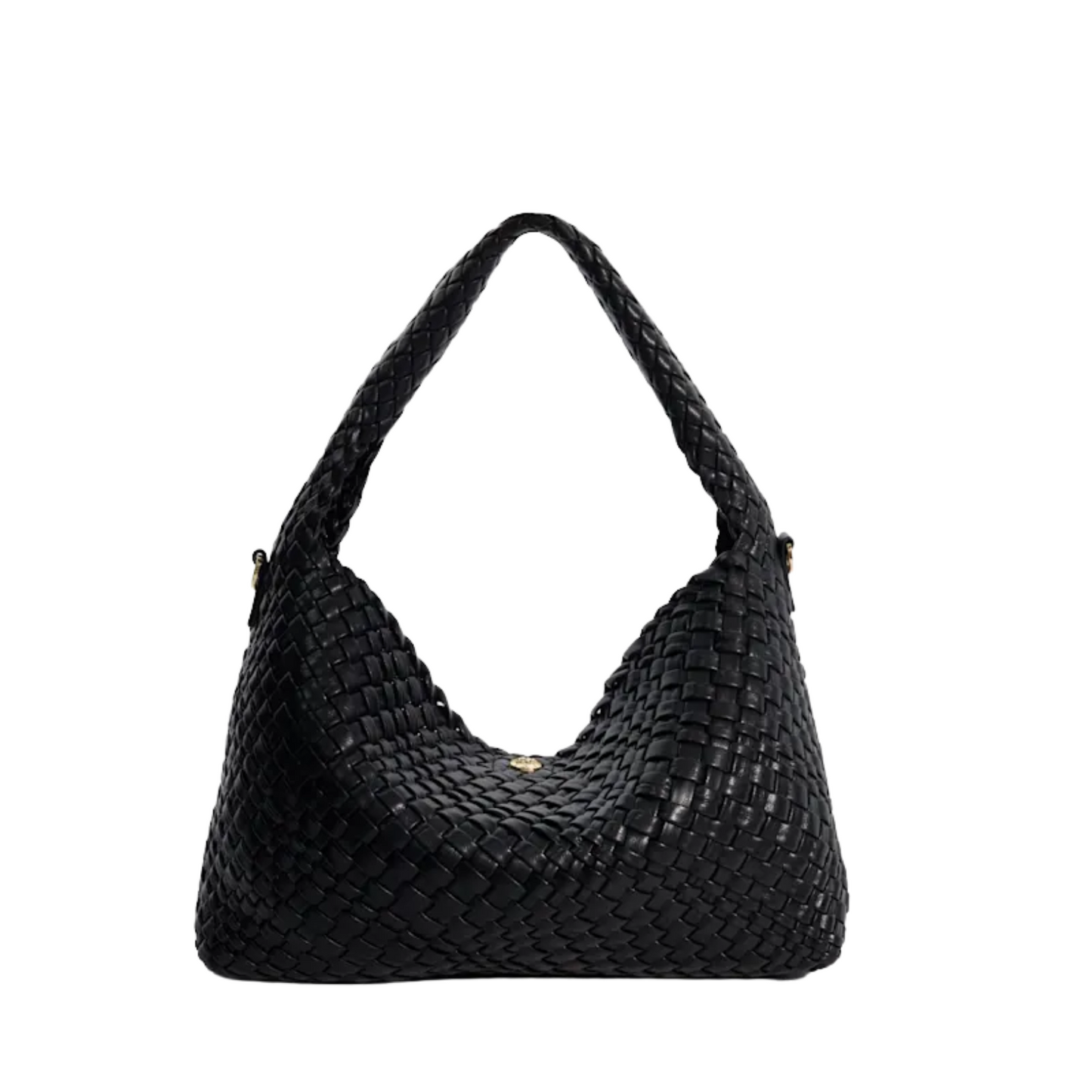 Black Woven Shoulder Bag