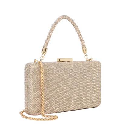 Gold  Diamante-Clutch Bag